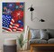 DIY 4th of July Diamond Painting Kits For Adults Patriotic,Diamond Art by Number Kit Celebrate American Flag Crystal Embroidery Beginner Arts Full Round Drill Crafts Home Wall Decor Gifts 12X16in